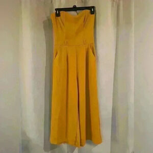 Women’s Yellow Strapless Have Romper